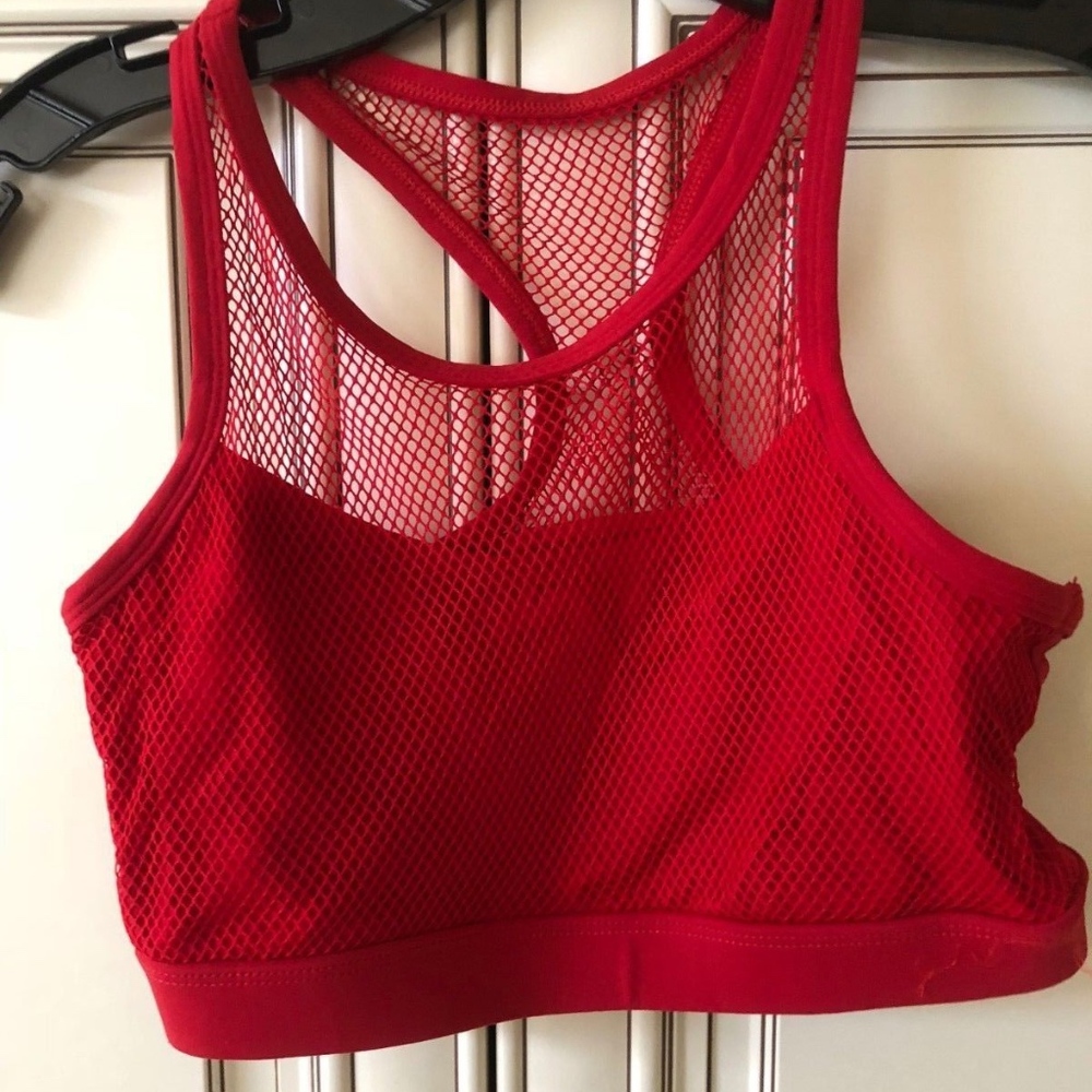 CTIVEWEAR RED CROP TOP SPORTS BRA ACTIVEWEAR